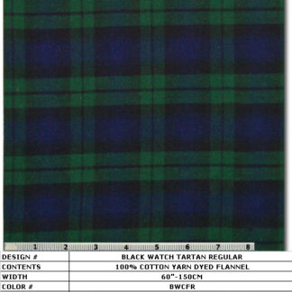 Black Watch Cotton Flannel Tartan Regular